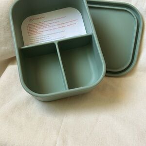 Green Food Storage Containers with Compartments for Kitchen